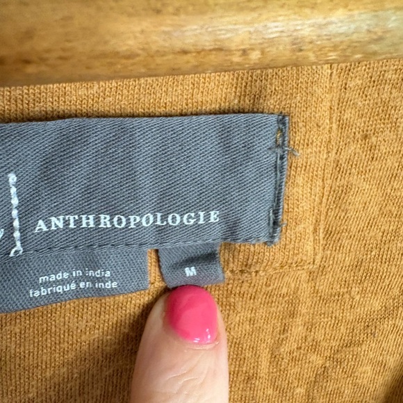 Anthropologie Mustard Gold Yellow Tiered Sleeveless Tunic Tank Top - Picture 11 of 14